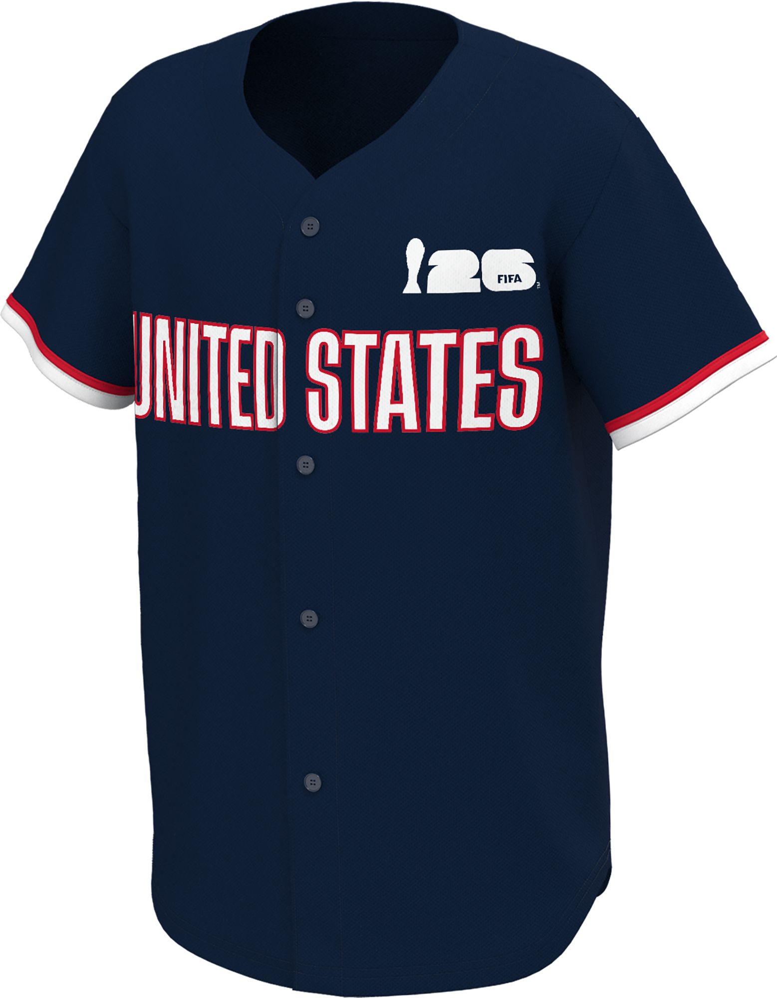 Outerstuff Youth USMNT Navy Multi Graphic Button-Up Baseball Jersey product image