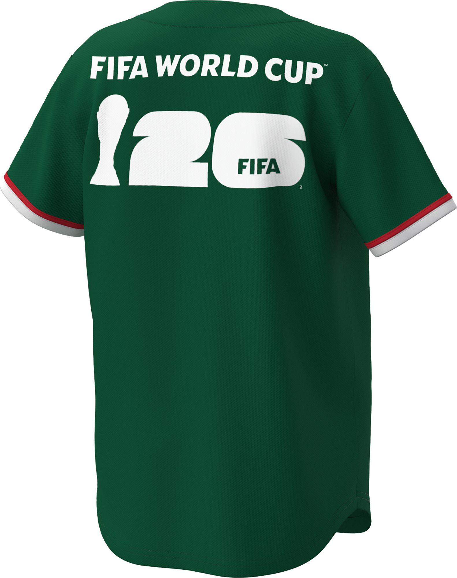 Outerstuff Adult Mexico Green Multi Graphic Button-Up Baseball Jersey product image