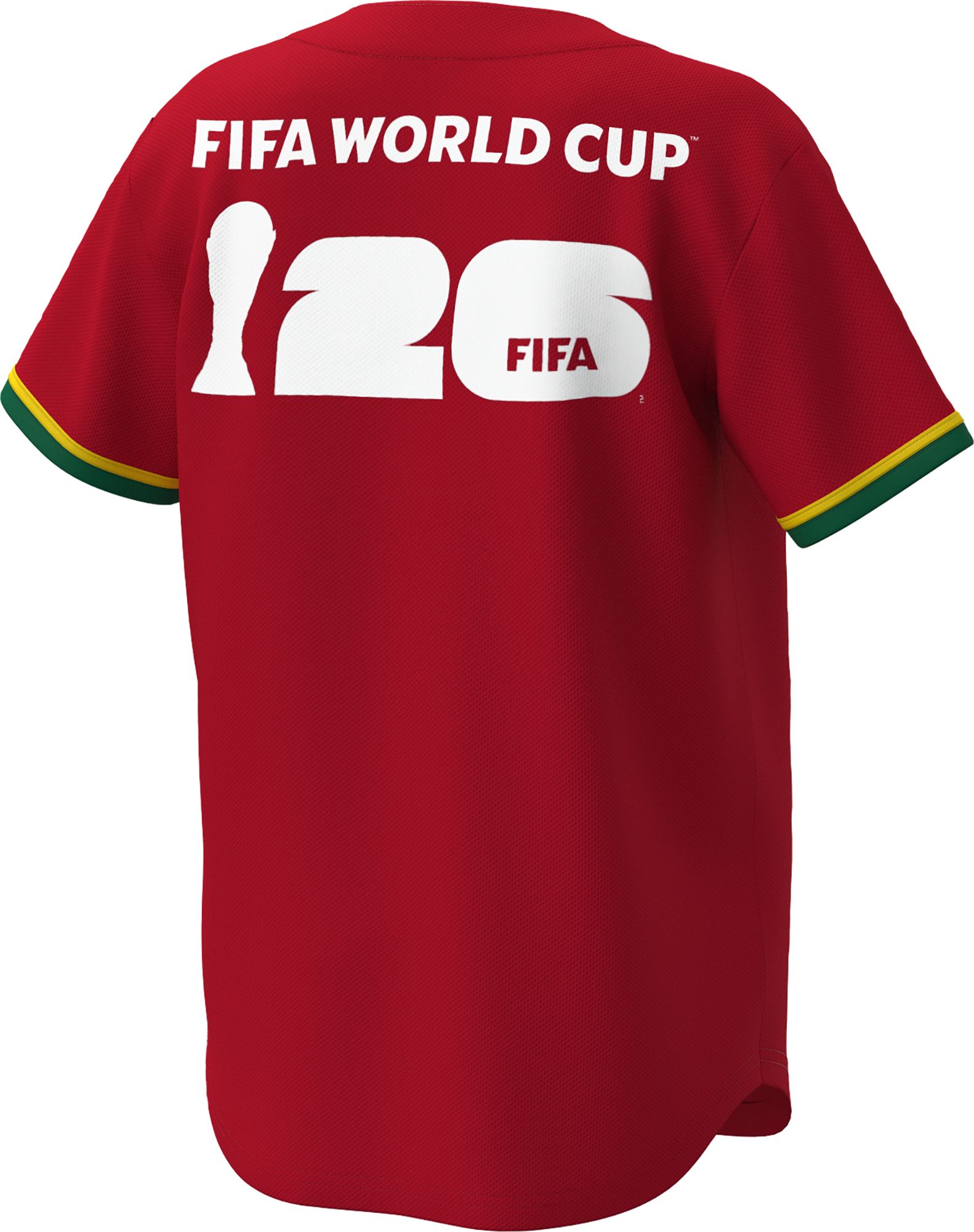 Outerstuff Adult Portugal Red Multi Graphic Button-Up Baseball Jersey product image