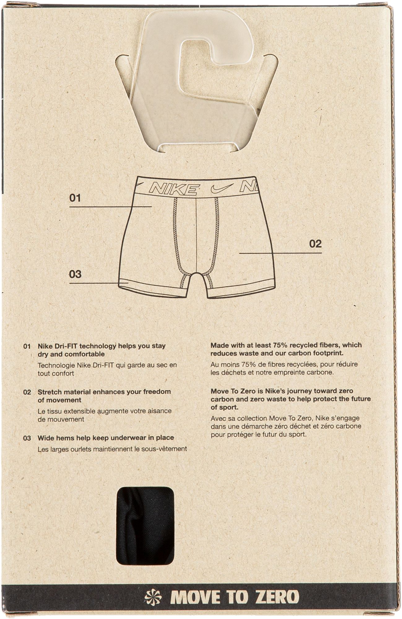 Nike Boys' MICRO Essential Dri-Fit Boxer Briefs, 3 Piece Set product image