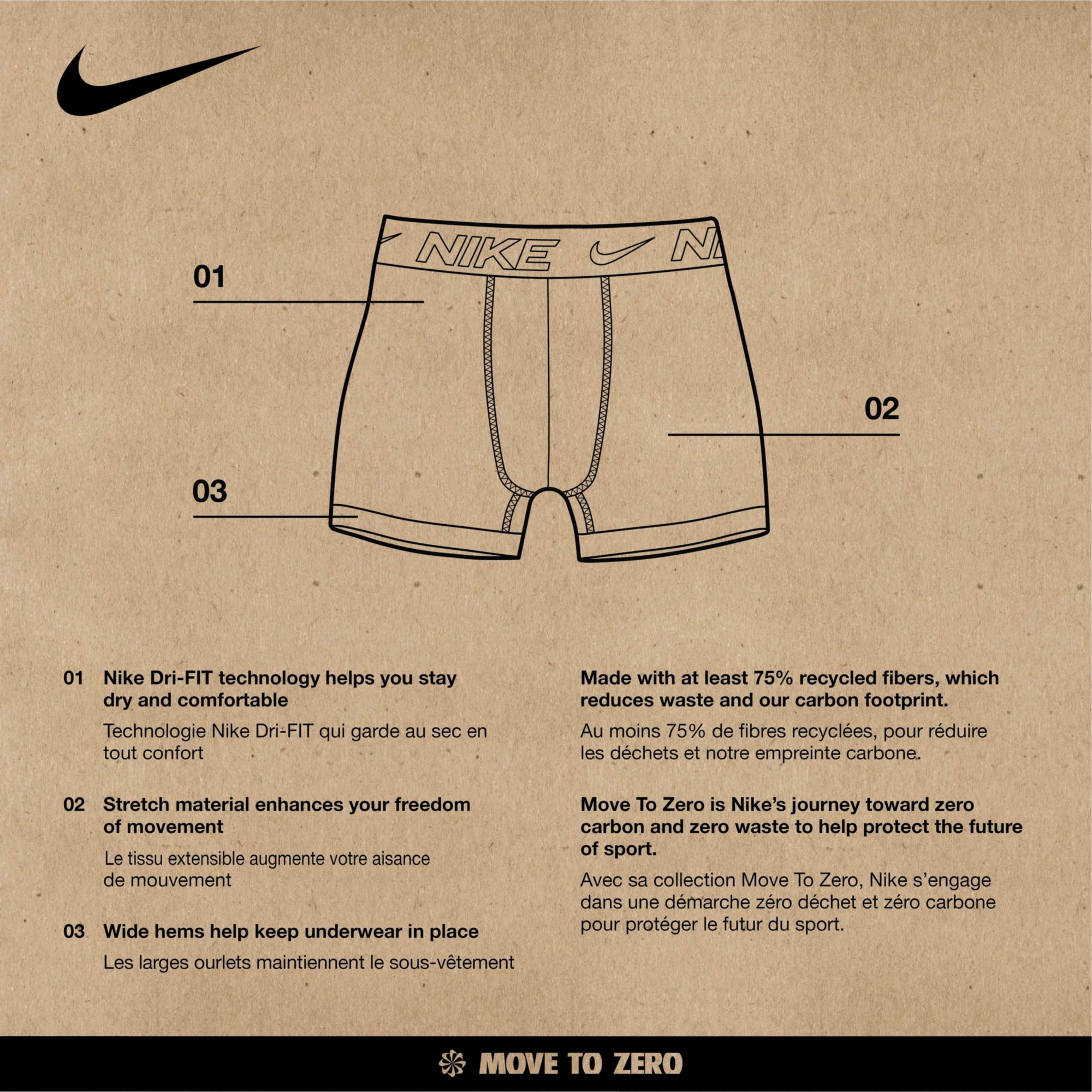 Nike Boys' MICRO Essential Dri-Fit Boxer Briefs, 3 Piece Set product image