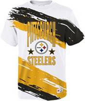 Mitchell & Ness Youth Pittsburgh Steelers Paint Brush White T-Shirt product image