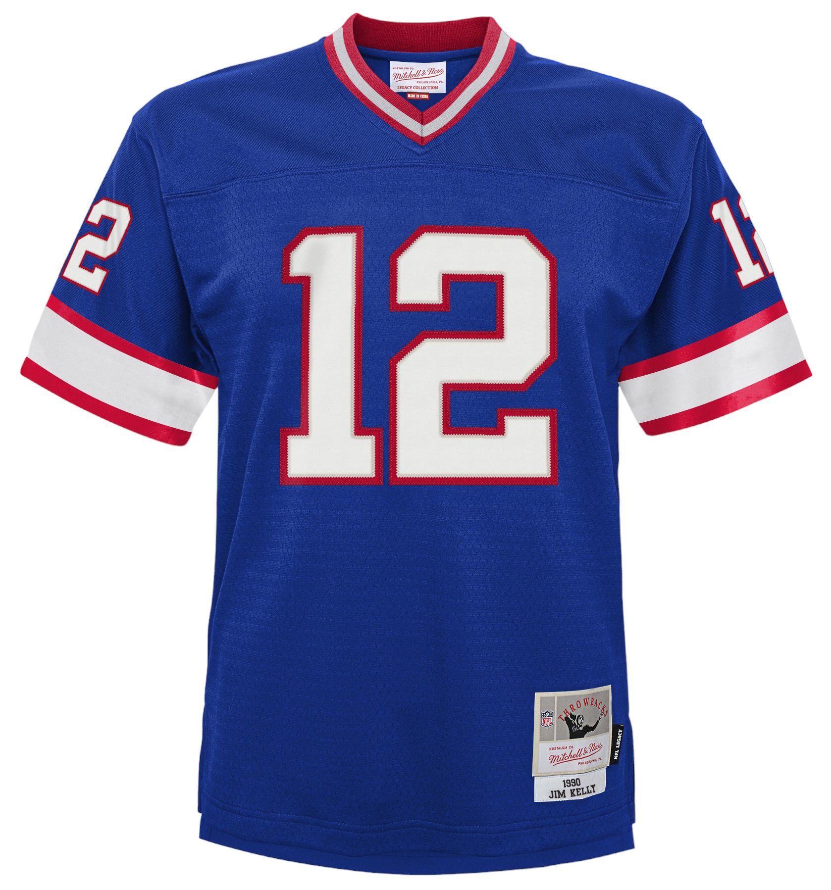Mitchell & Ness Youth Buffalo Bills Jim Kelly #12 1990 Royal Jersey product image