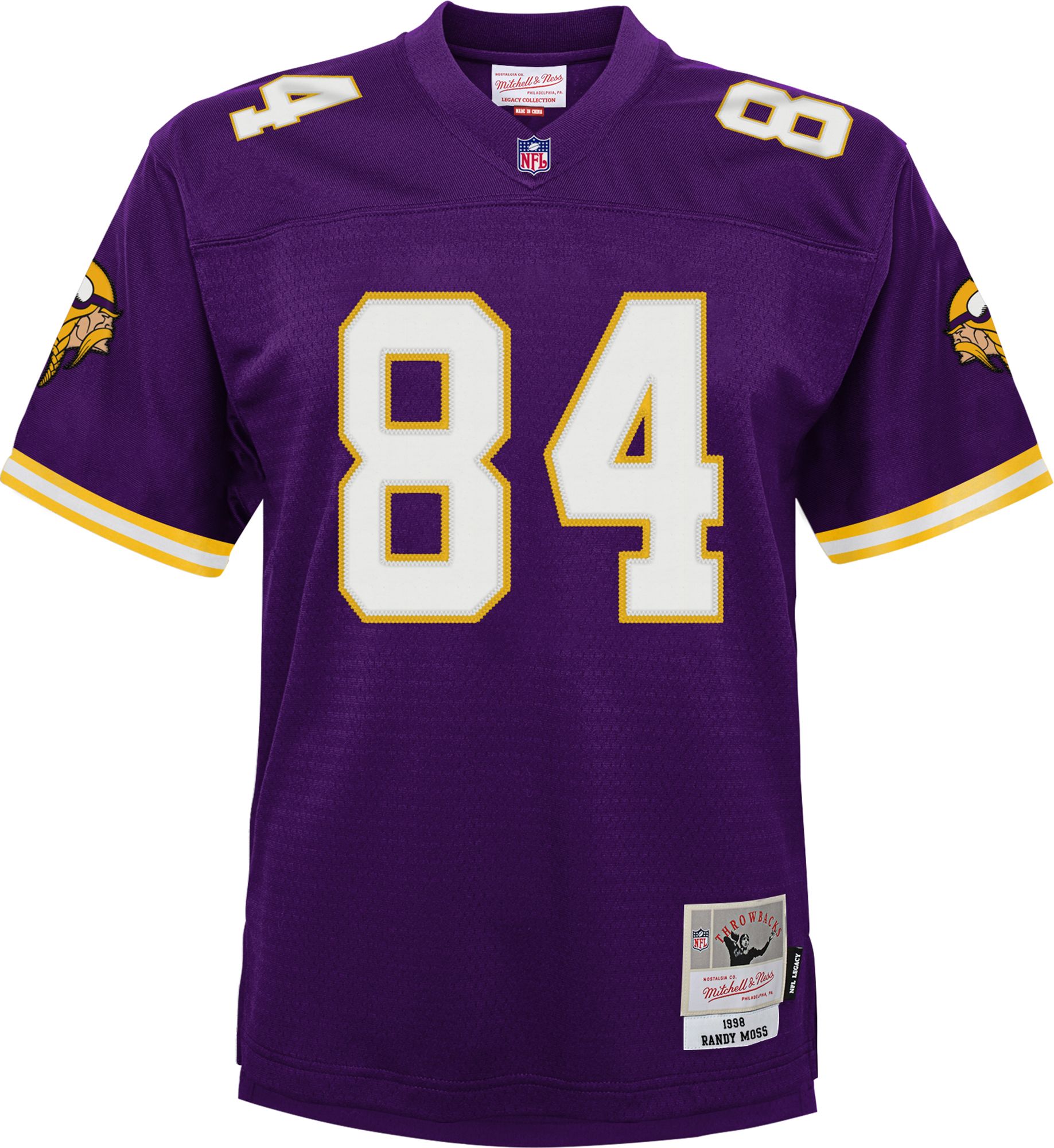 Mitchell & Ness Youth Minnesota Vikings Randy Moss #84 1998 Purple Jersey product image