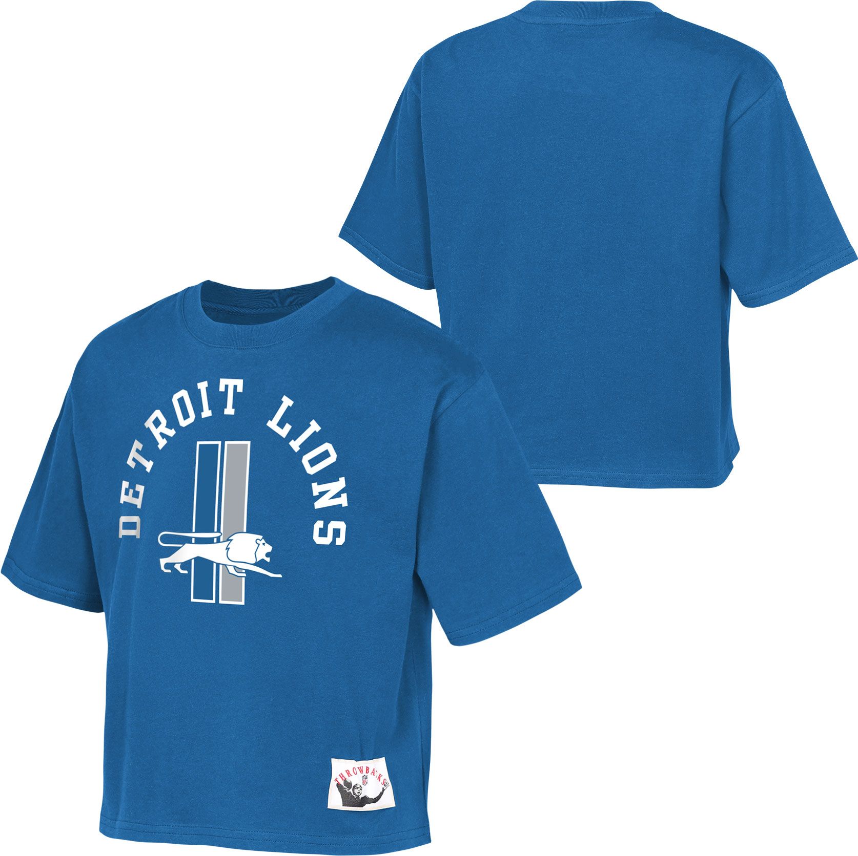 Mitchell & Ness Girls' Detroit Lions White Cropped Mesh Top product image