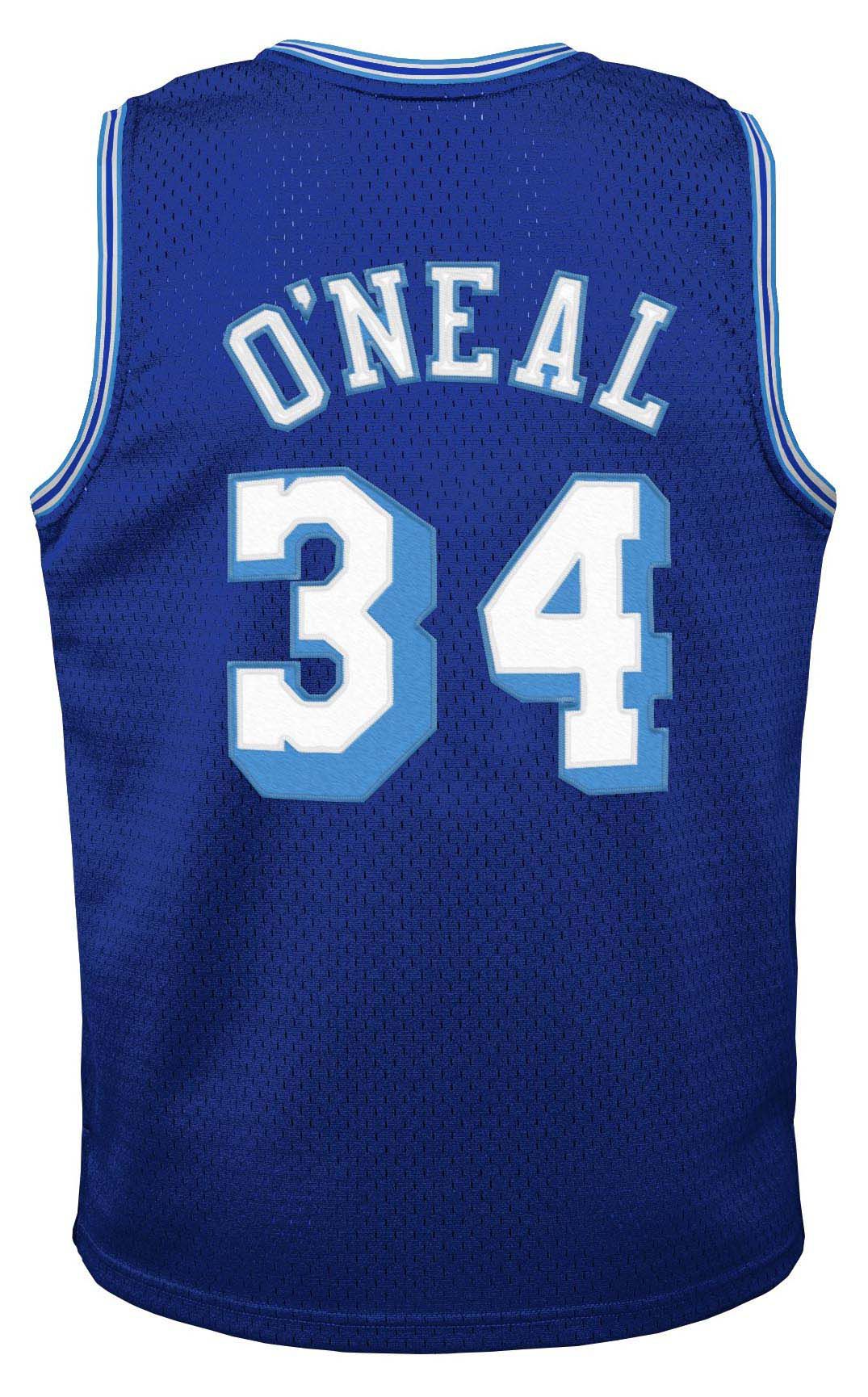 Mitchell & Ness Youth 1996-1997 Los Angeles Lakers Shaquille O'Neal #34 Blue Hardwood Classics Replica Jersey product image
