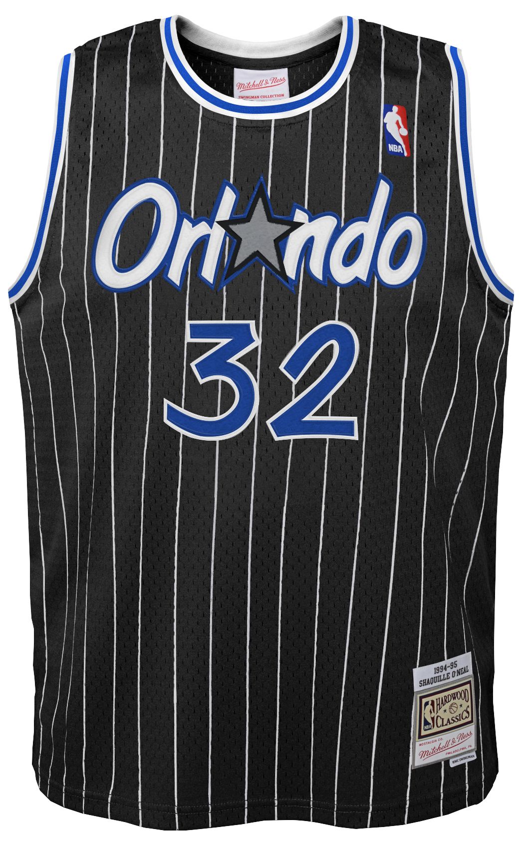 Mitchell & Ness Youth Orlando Magic Shaquille O'Neal #32 Black HWC Replica 1994 Jersey product image