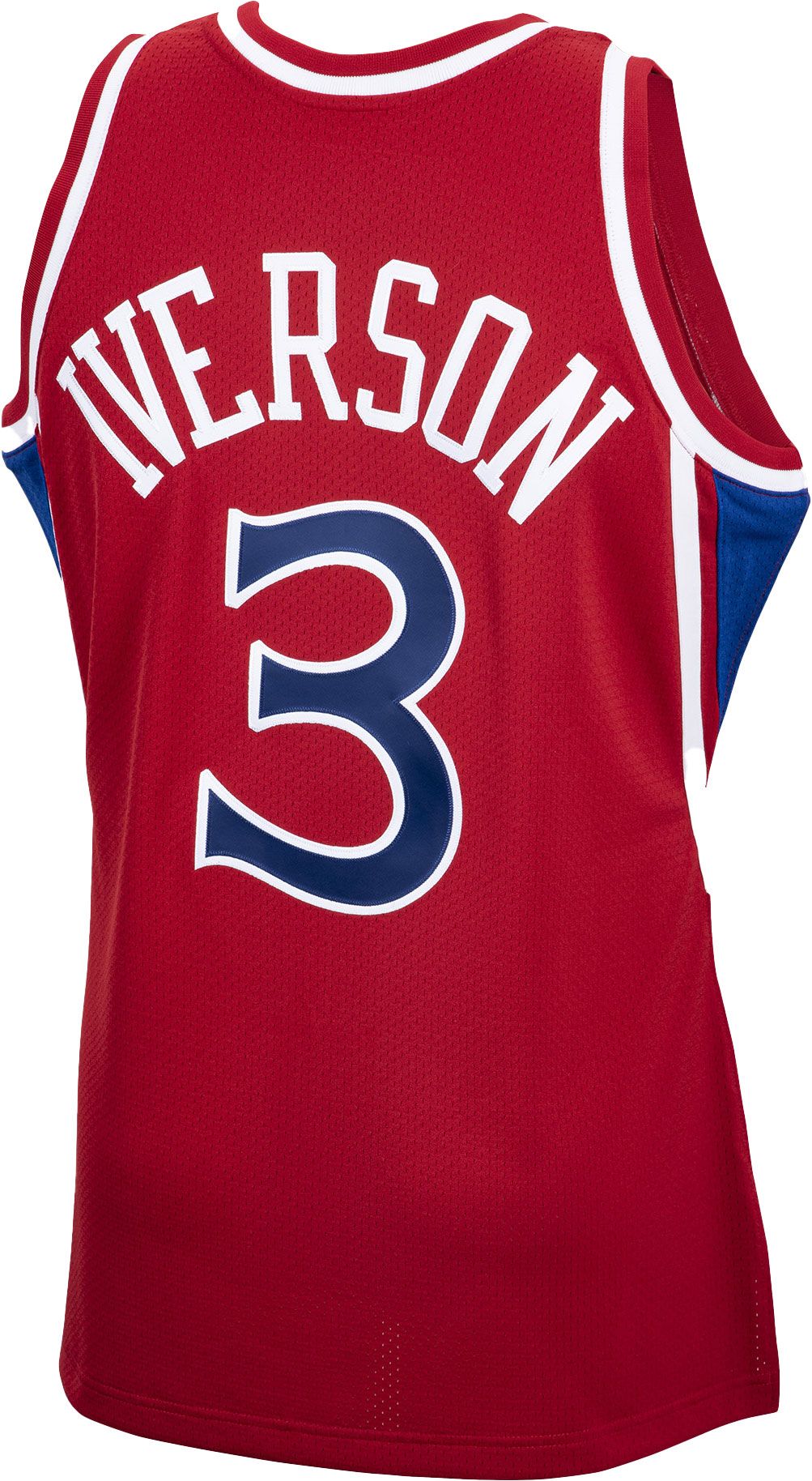 Mitchell & Ness Youth 1996 Philadelphia 76ers Allen Iverson # 3 Red Hardwood Classics Swingman Jersey product image