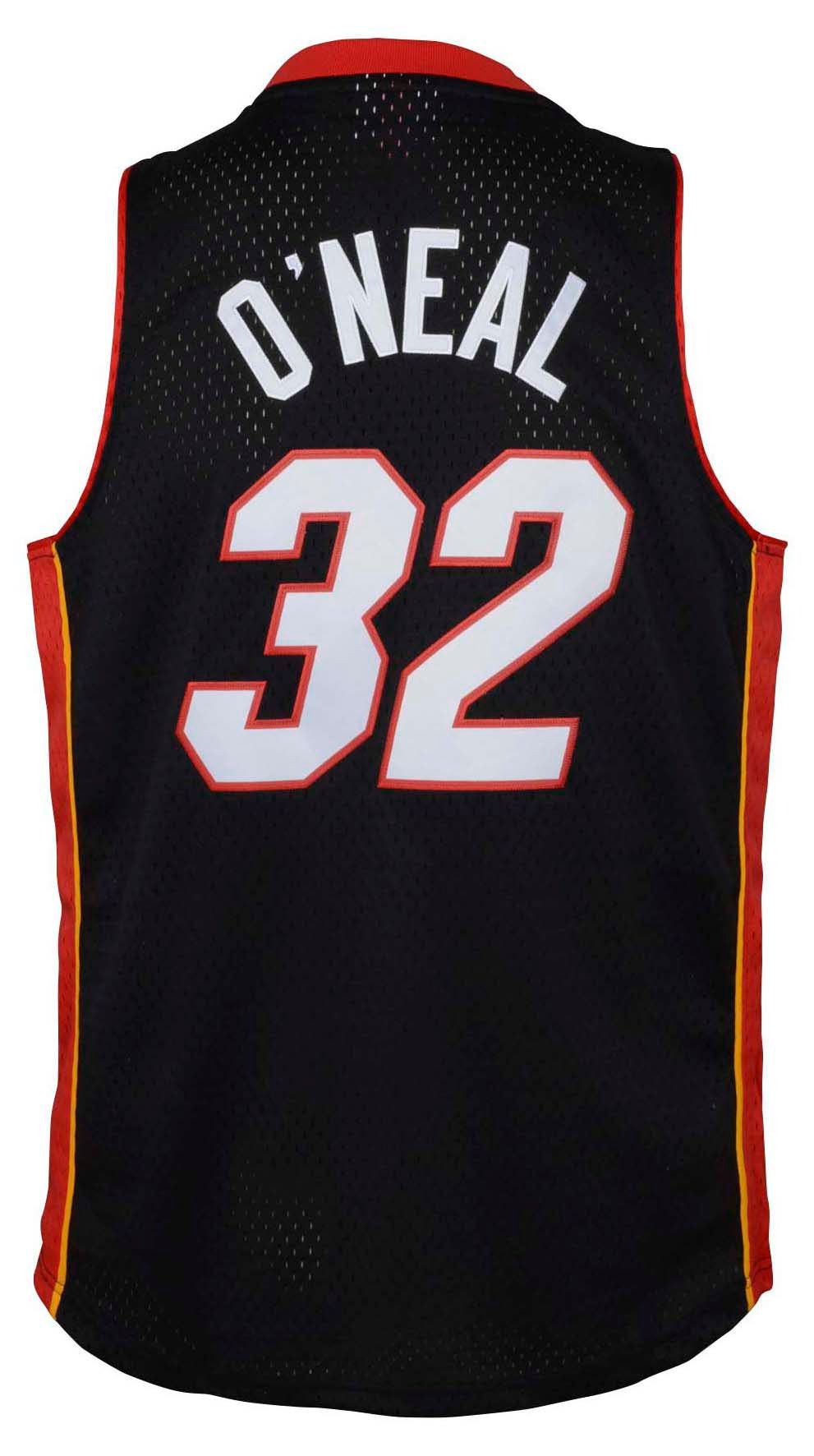 Mitchell & Ness Youth 2005-2006 Miami Heat Shaquille O'Neal #32 Black Hardwood Classics Replica Jersey product image