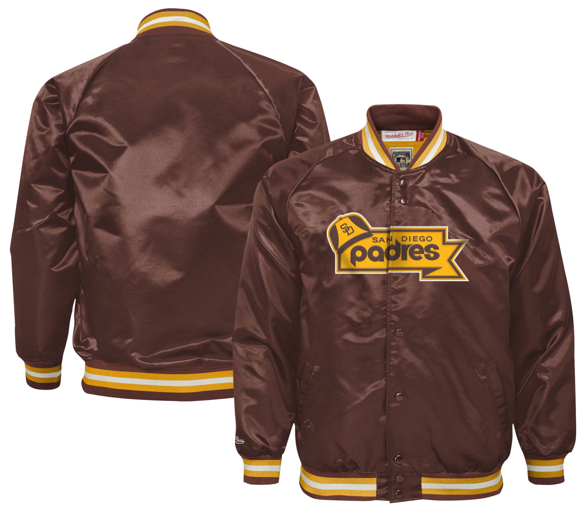 Mitchell & Ness Youth San Diego Padres Brown Satin Jacket product image