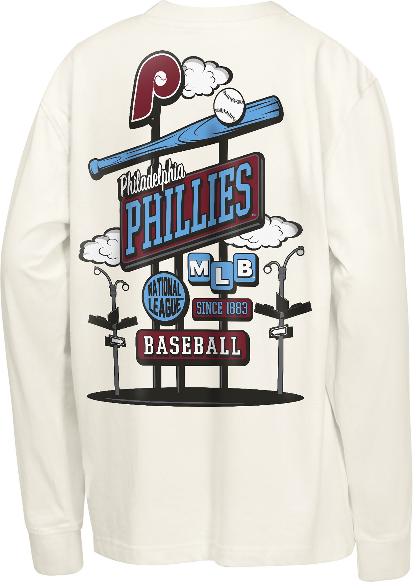 Mitchell & Ness Youth Philadelphia Phillies Tan Retro Billboard Long Sleeve Shirt product image