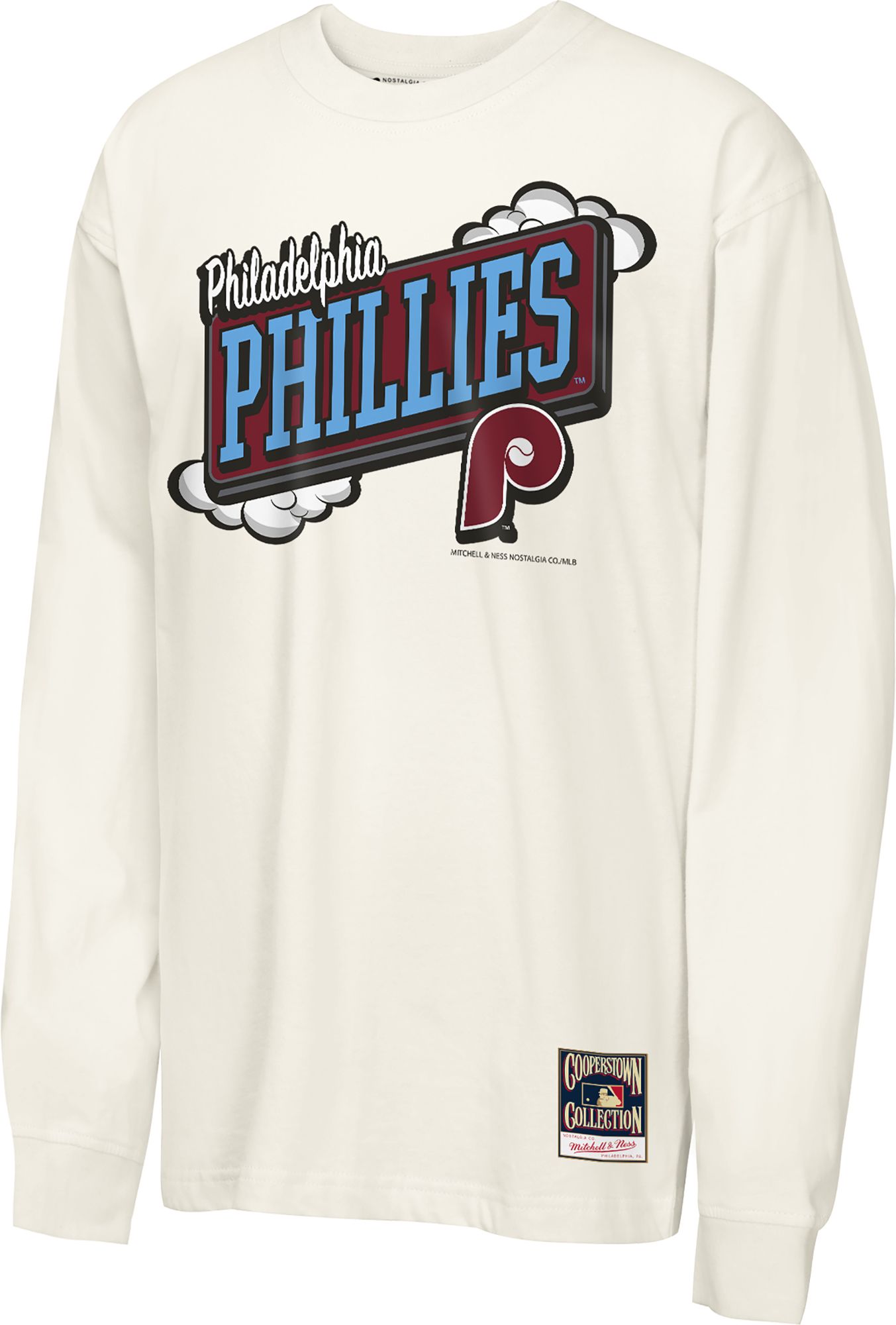 Mitchell & Ness Youth Philadelphia Phillies Tan Retro Billboard Long Sleeve Shirt product image