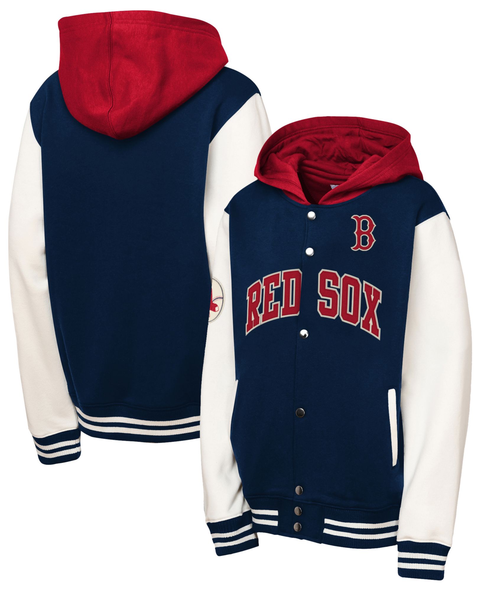 Mitchell & Ness Youth Boston Red Sox Navy Courtside Hooded Jacket product image