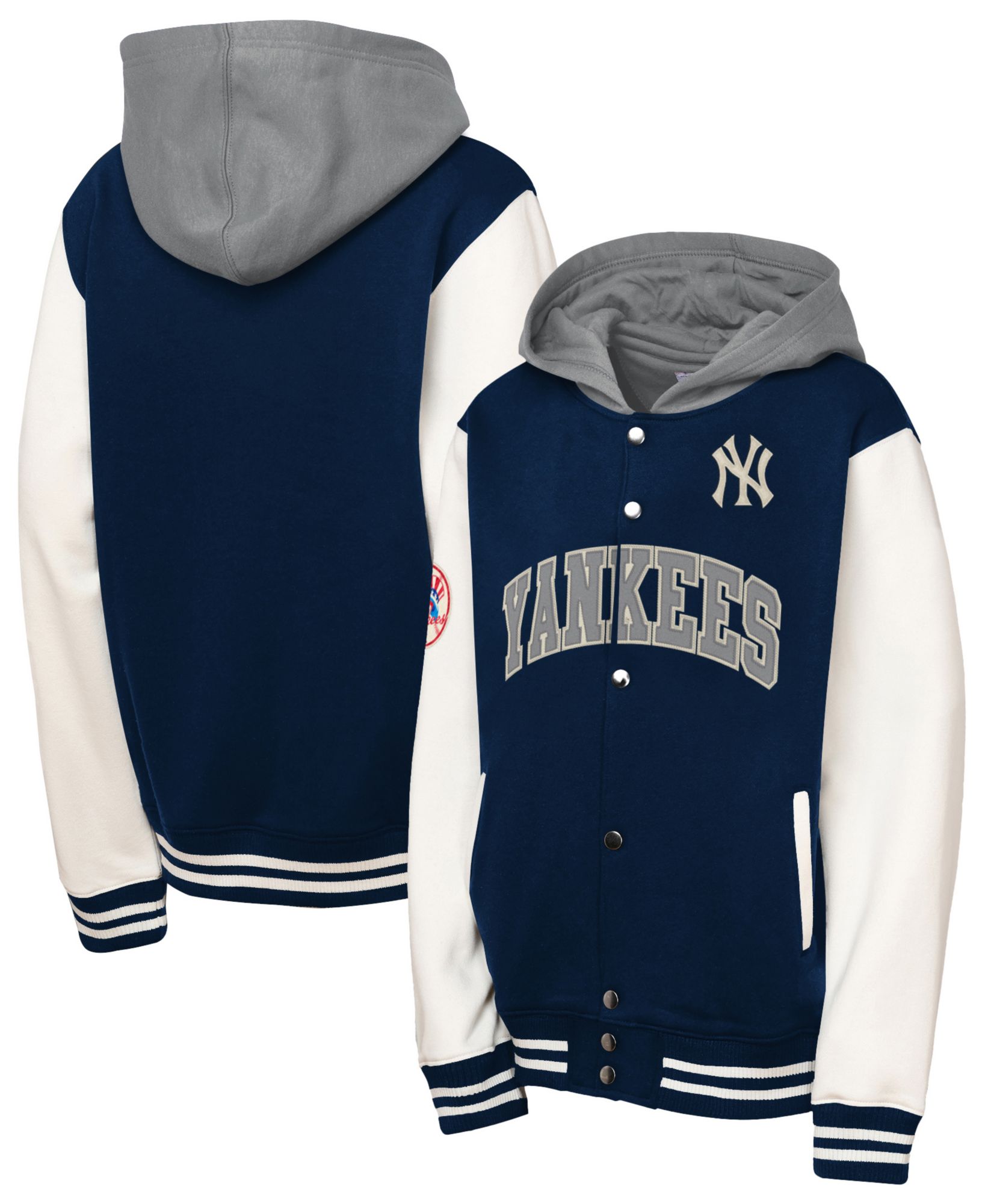 Mitchell & Ness Youth New York Yankees Navy Court Side Fleece Pullover Hoodie product image