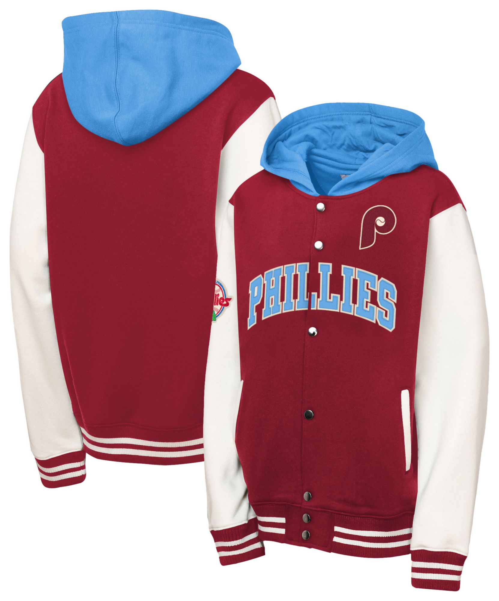 Mitchell & Ness Youth Philadelphia Phillies Red Courtside Hooded Jacket product image
