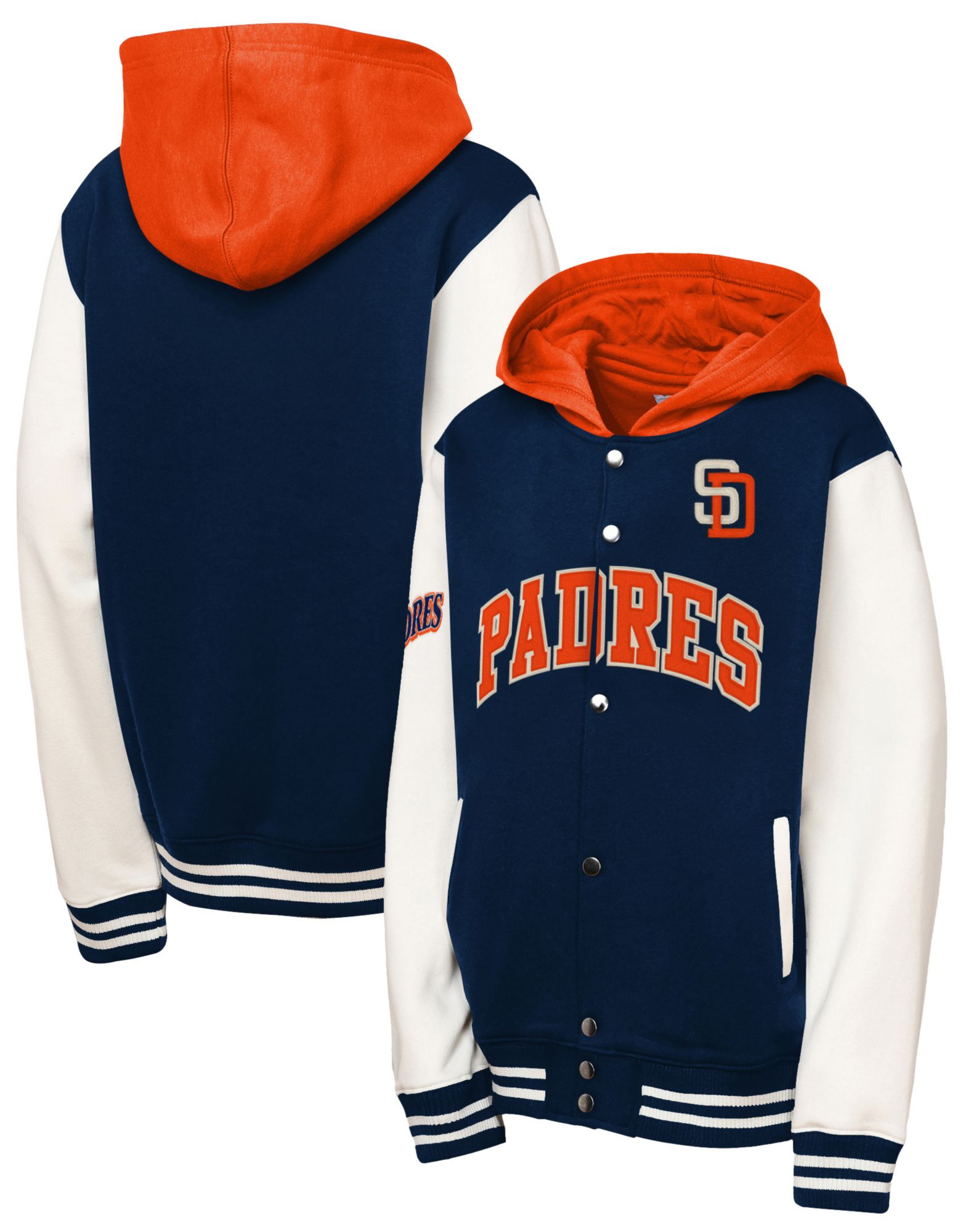 Mitchell & Ness Youth San Diego Padres Navy Courtside Hooded Jacket product image