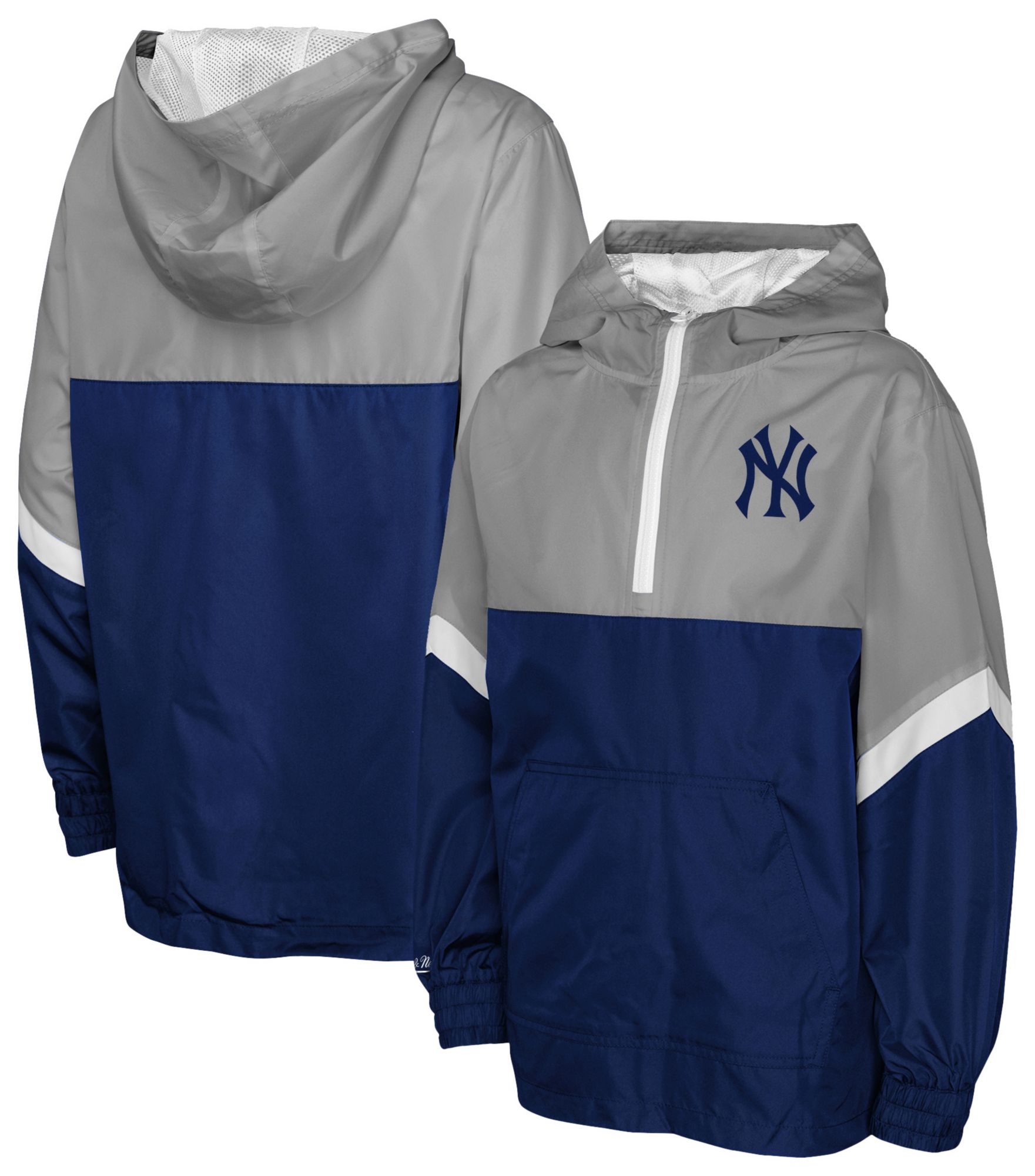 Mitchell & Ness Youth New York Yankees Grey Anorak Windbreaker Jacket product image
