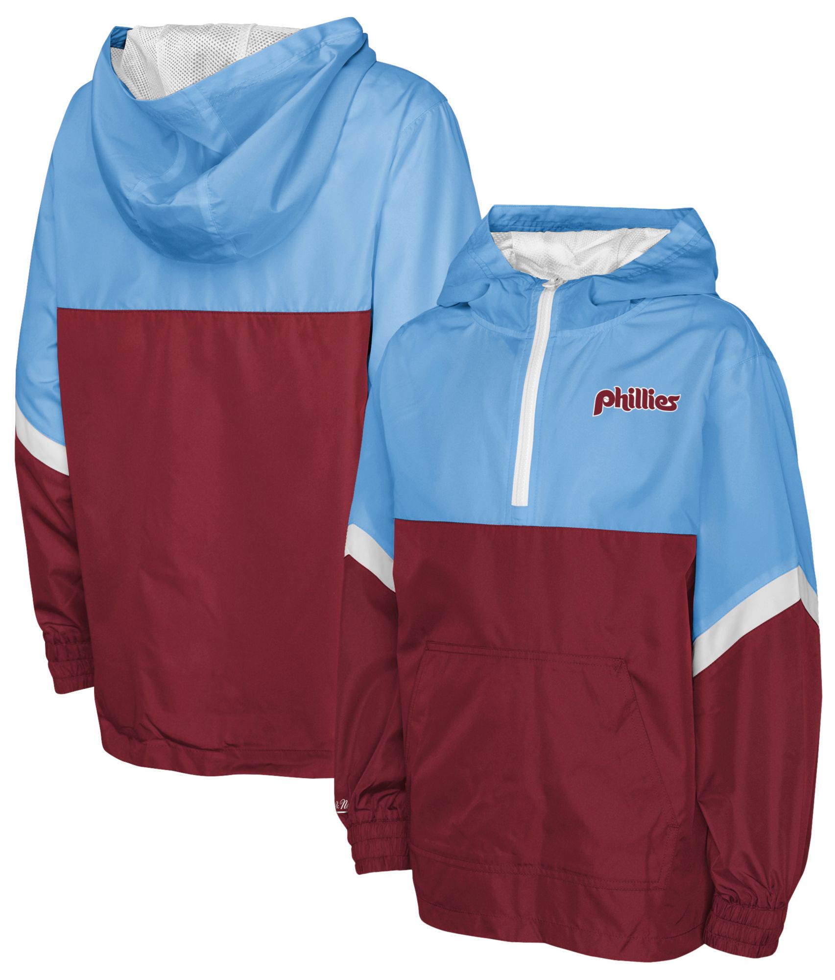 Mitchell & Ness Youth Philadelphia Phillies Light Blue Anorak Windbreaker Jacket product image