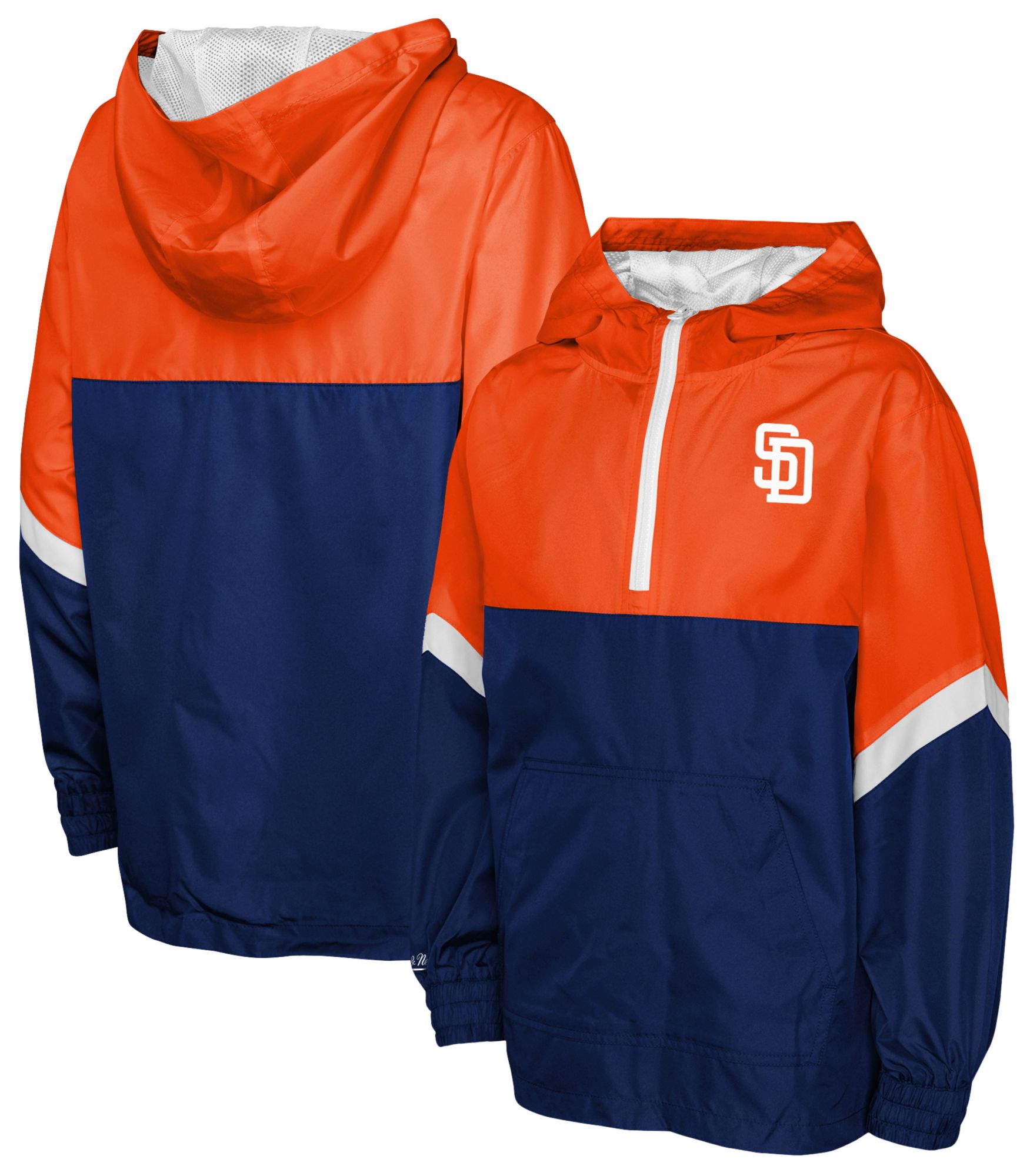 Mitchell & Ness Youth San Diego Padres Orange Anorak Windbreaker Jacket product image