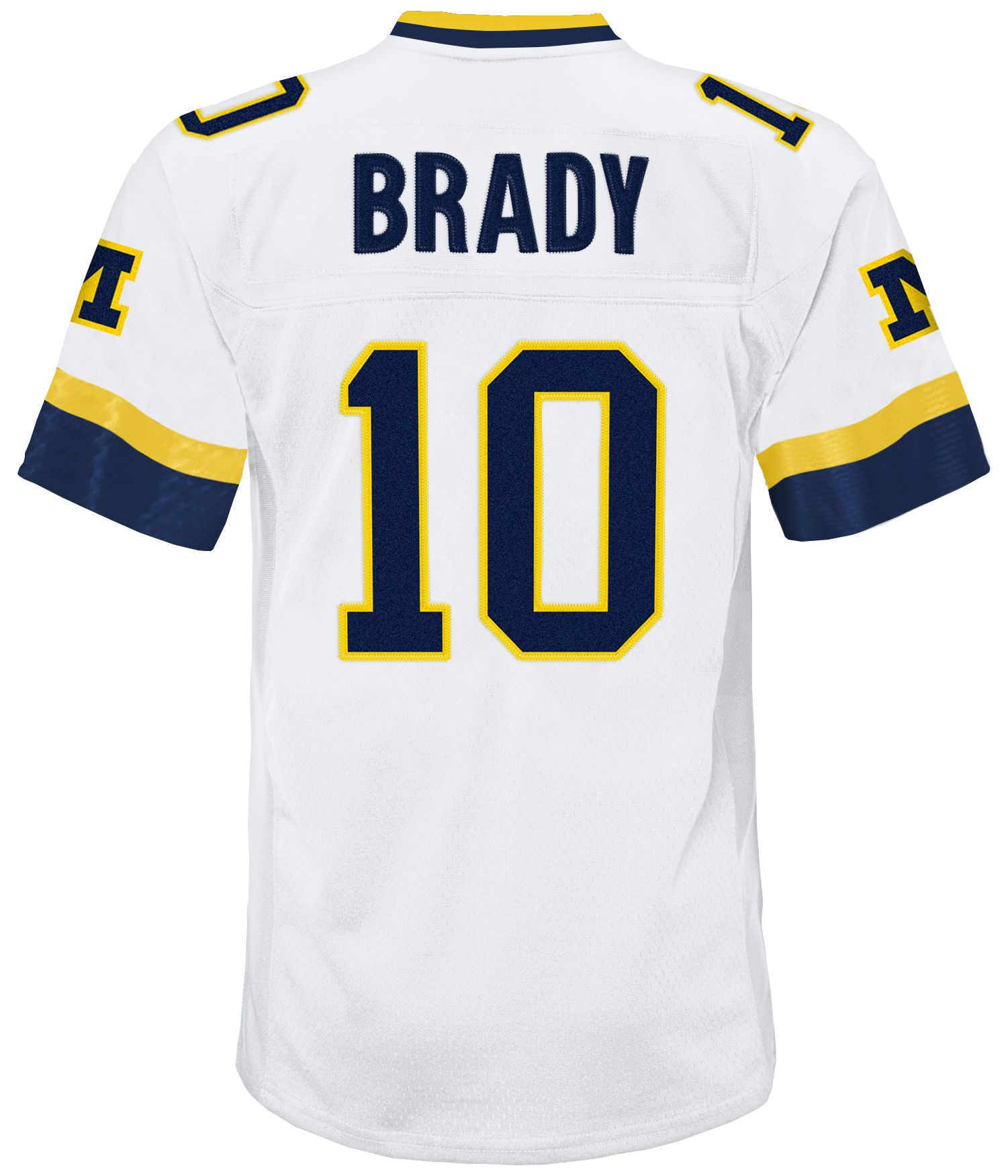 Mitchell & Ness Youth Michigan Wolverines Tom Brady #10 1999 White Replica Throwback Football Jersey product image