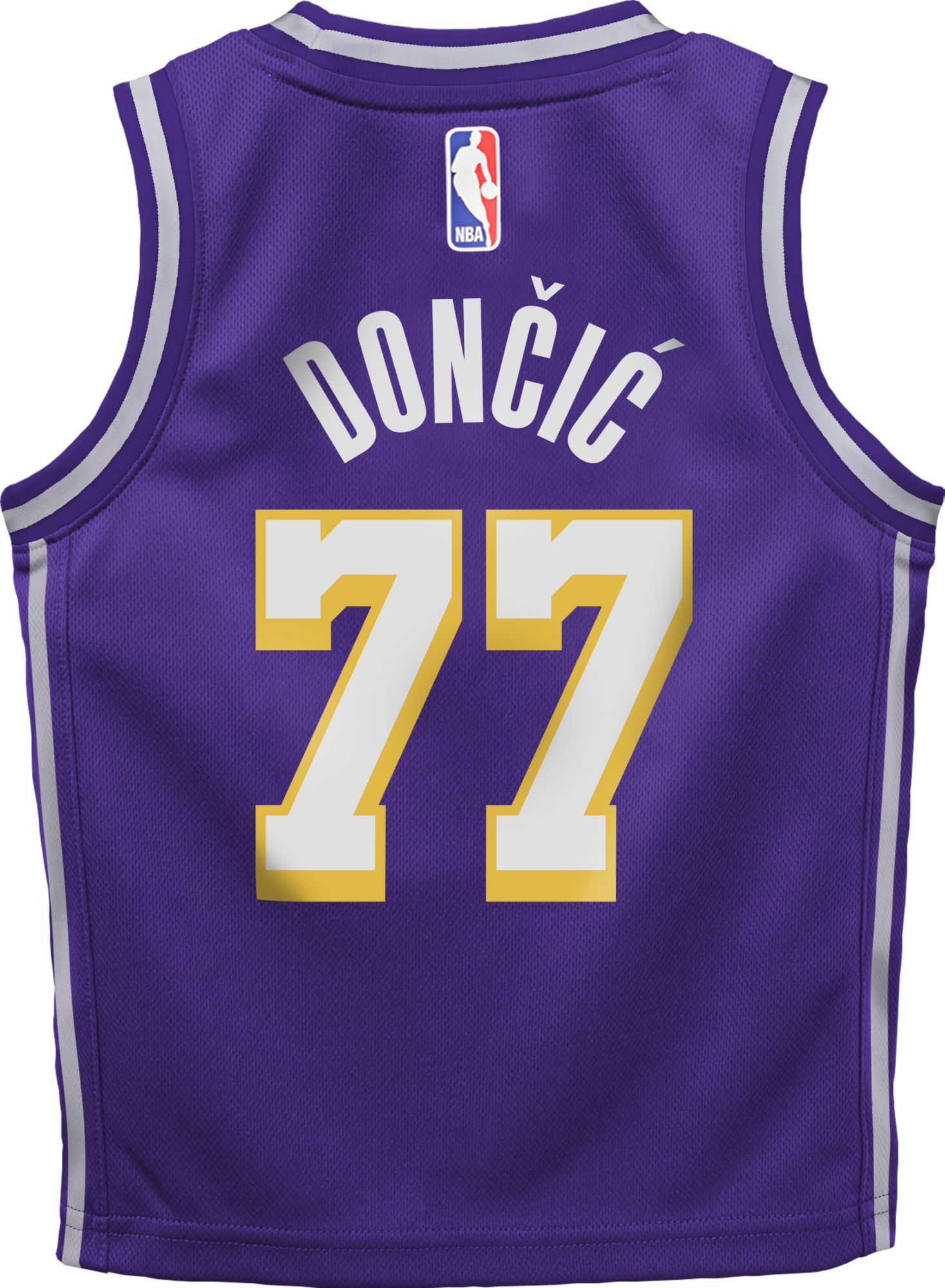 Jordan Little Kids' Los Angeles Lakers Luka Doncic #77 Purple Swingman Statement Jersey product image