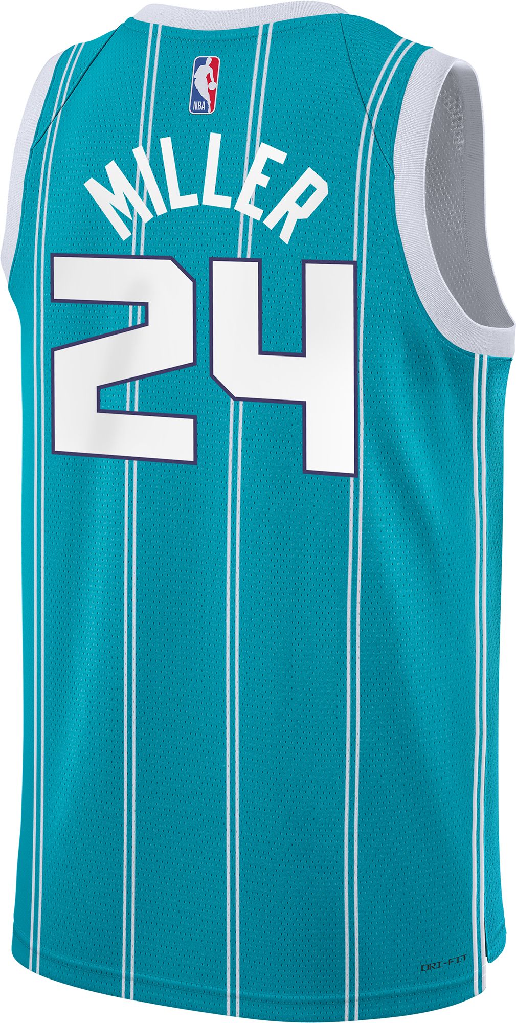 Jordan Youth Charlotte Hornets Brandon Miller #24 Teal Swingman Icon Jersey product image