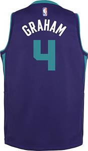 Jordan Youth Charlotte Hornets Devonte' Graham #4 Purple 2020-21 Dri-FIT Statement Swingman Jersey product image