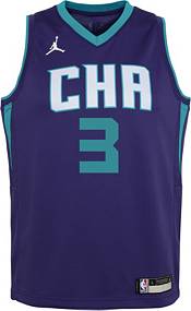 Jordan Youth Charlotte Hornets Terry Rozier III #3 Purple 2020-21 Dri-Fit Statement Swingman Jersey - M (Medium)