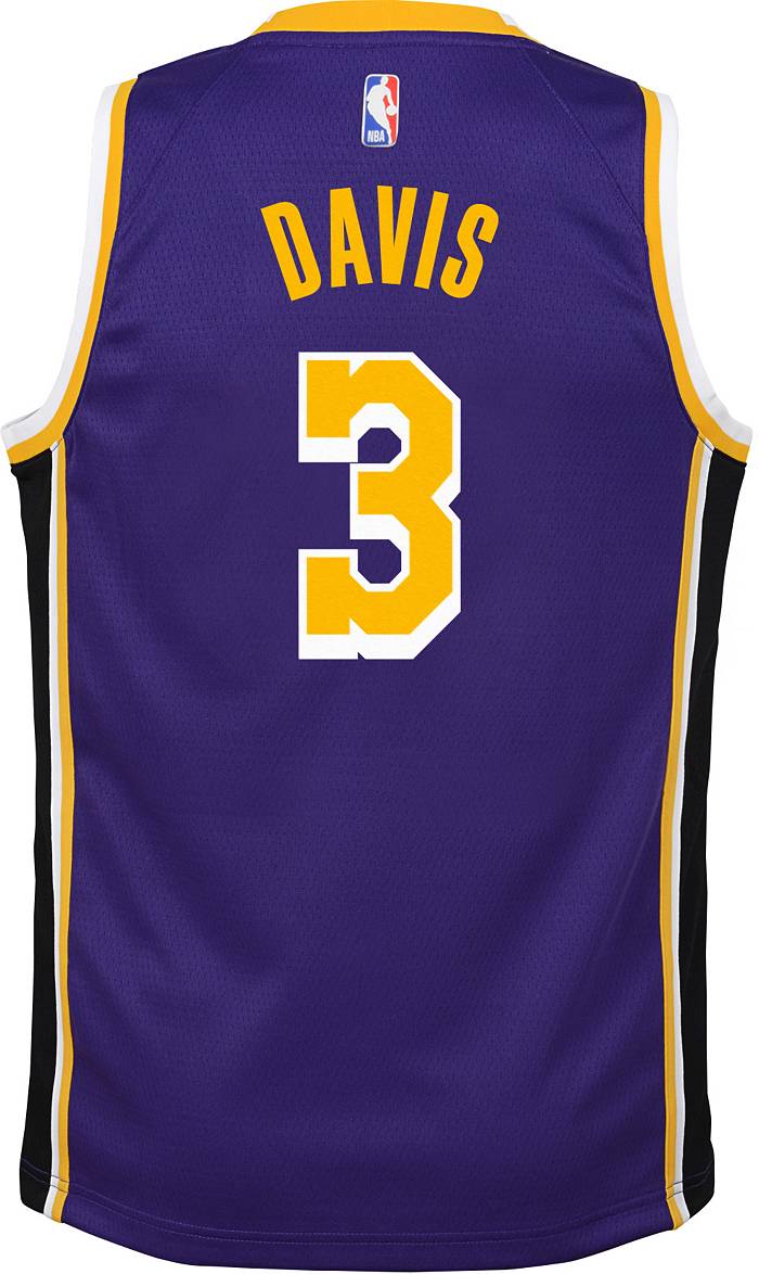 Nike / Youth Los Angeles Lakers Anthony Davis #3 White Dri-FIT Swingman  Jersey
