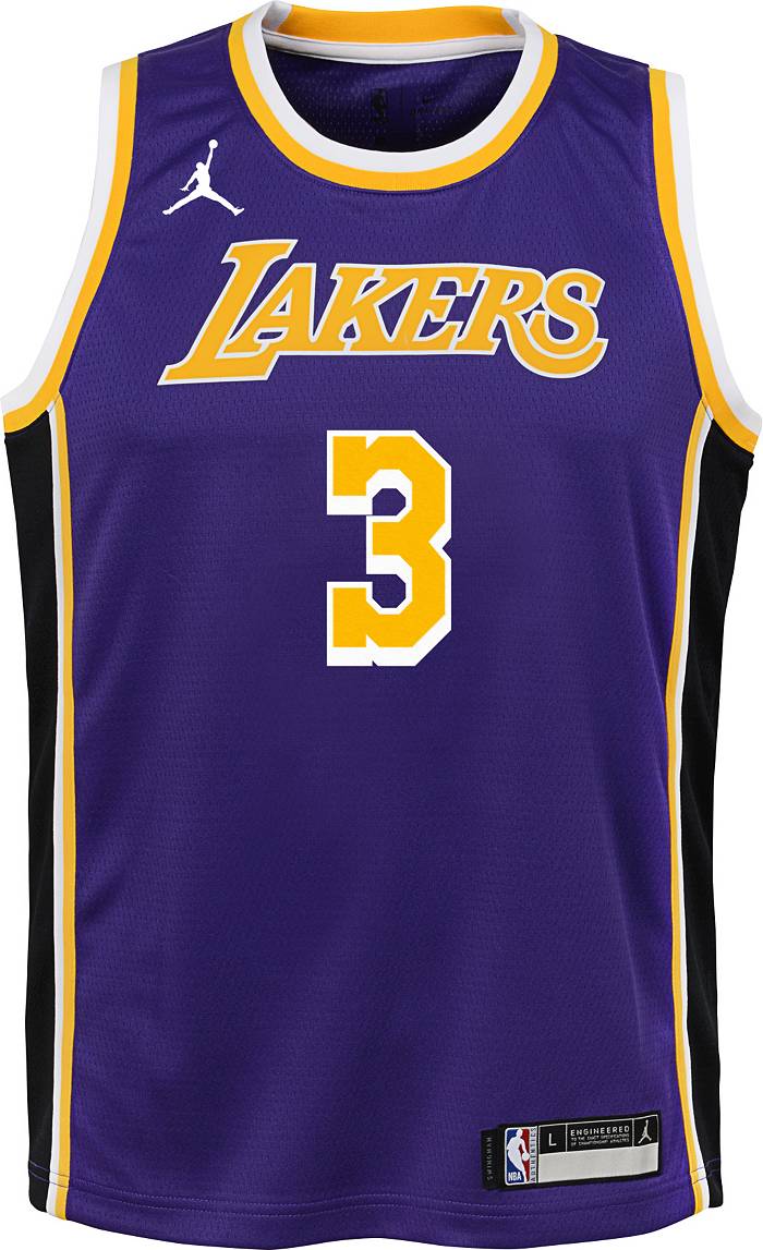 Nike Youth Los Angeles Lakers Anthony Davis #3 Purple T-Shirt