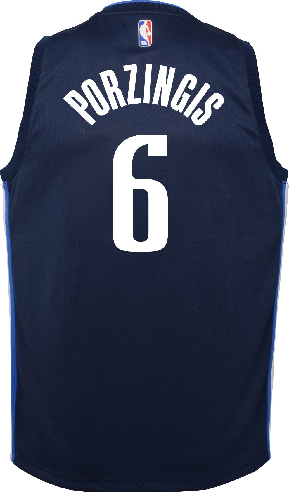 Jordan Youth Dallas Mavericks Kristaps Porzingis #6 Navy Dri-FIT Swingman Jersey product image