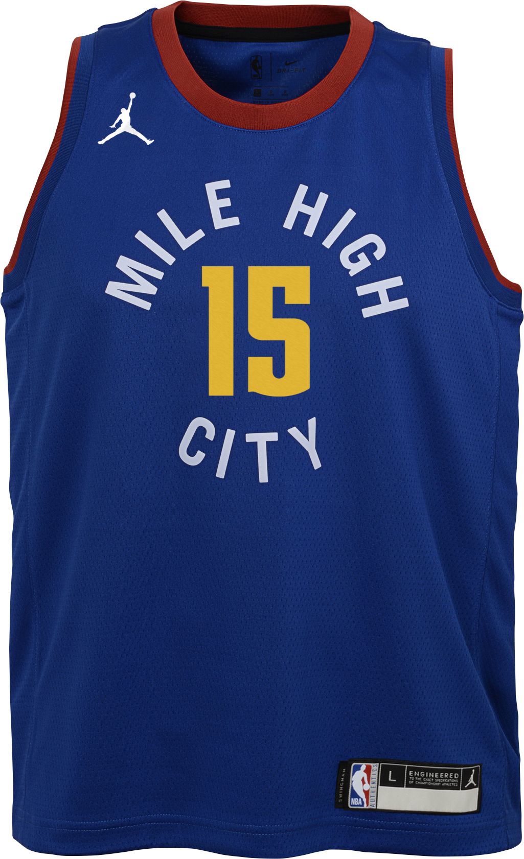 Jordan Youth Denver Nuggets Nikola Jokic #15 Blue 2020-21 Dri-FIT Statement Swingman Jersey product image
