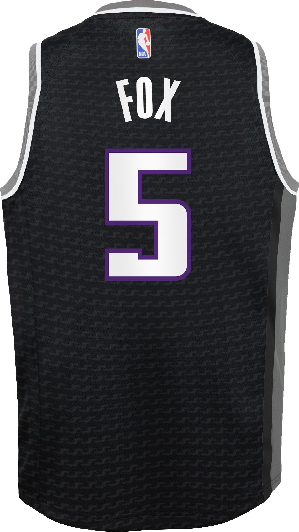 Jordan Youth Sacramento Kings De'Aaron Fox #5 2020-21 Dri-FIT Statement Swingman Black Jersey product image