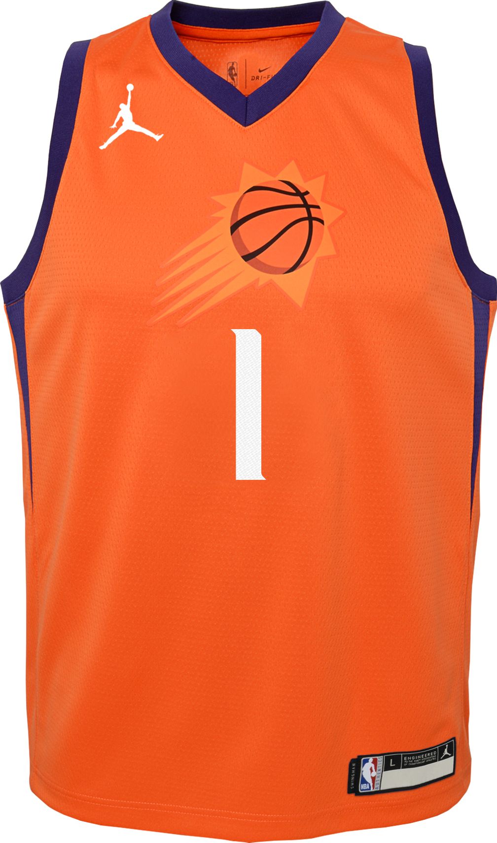 devin booker orange jersey