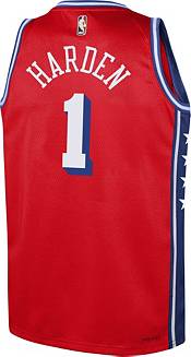 Nike Youth Philadelphia 76ers James Harden #1 Red Dri-FIT Swingman Jersey product image