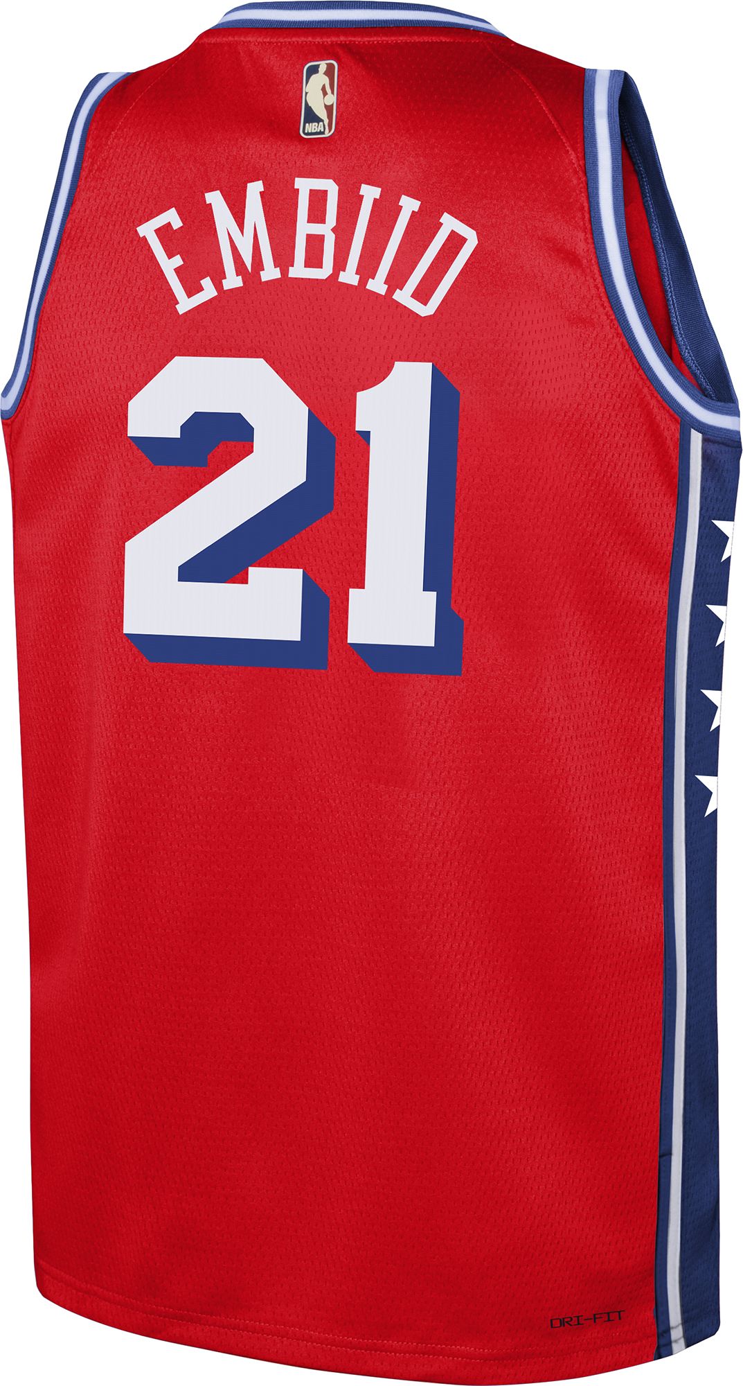 Jordan Youth Philadelphia 76ers Joel Embiid #21 Red Swingman Statement Jersey product image