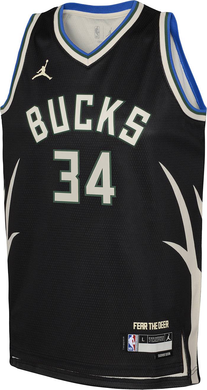 Dick's Sporting Goods Outerstuff Youth Milwaukee Bucks Giannis  Antetokounmpo #34 Black Shorts