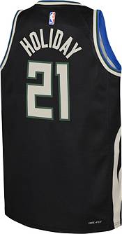 Drew Holiday #21 (Milwaukee Bucks) 2020-2021 Swing Man Jersey (Uniform)  Earned Edition Green S Size, Goods / Accessories