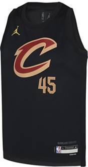 Nike Men's 2022-23 City Edition Cleveland Cavaliers Donovan Mitchell #45 White Cotton T-Shirt, Large