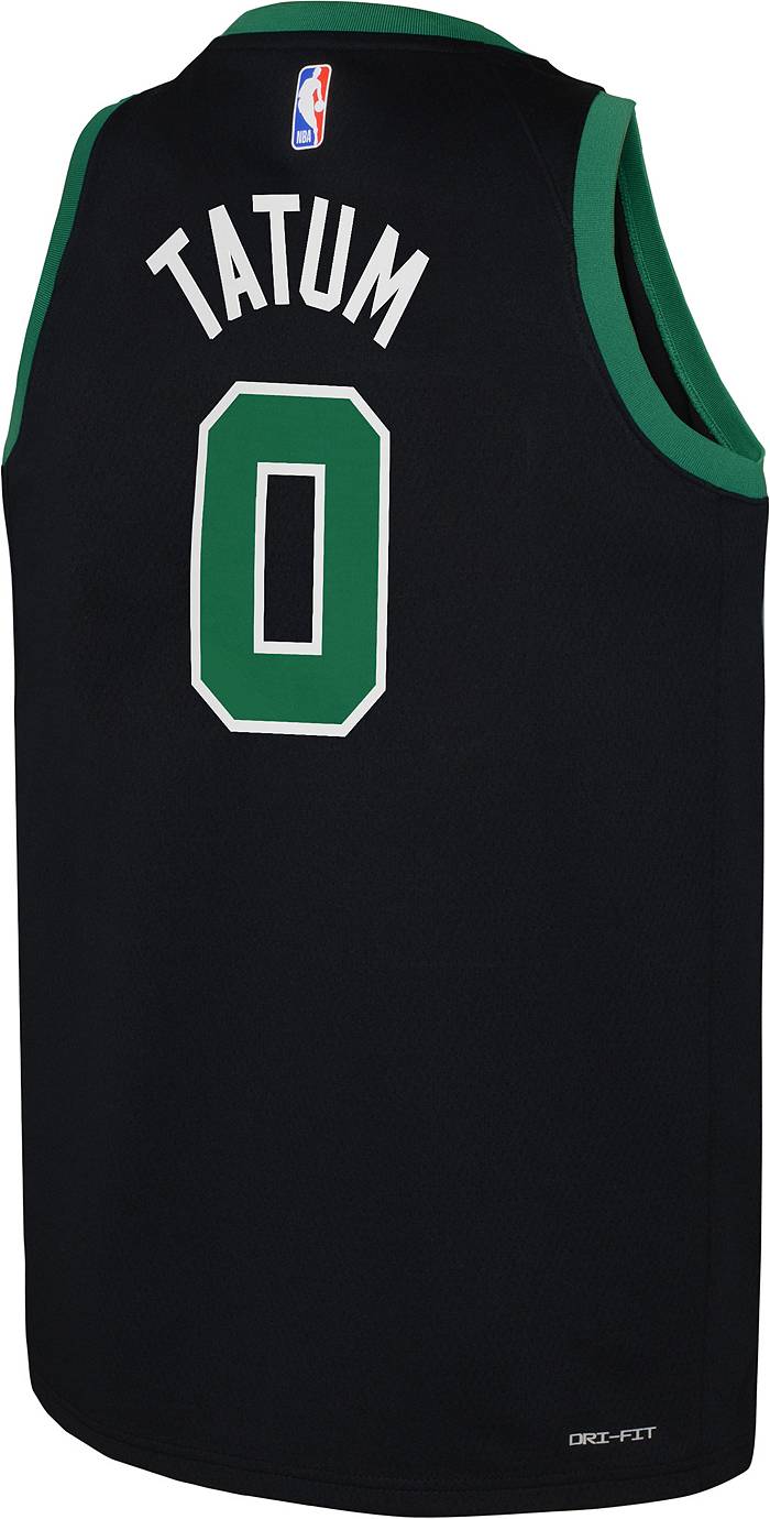 Nike Youth Boston Celtics Jayson Tatum #0 T-Shirt - Black - XL Each