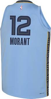 Nike Youth Memphis Grizzlies Ja Morant #12 T-Shirt - Blue - XL Each