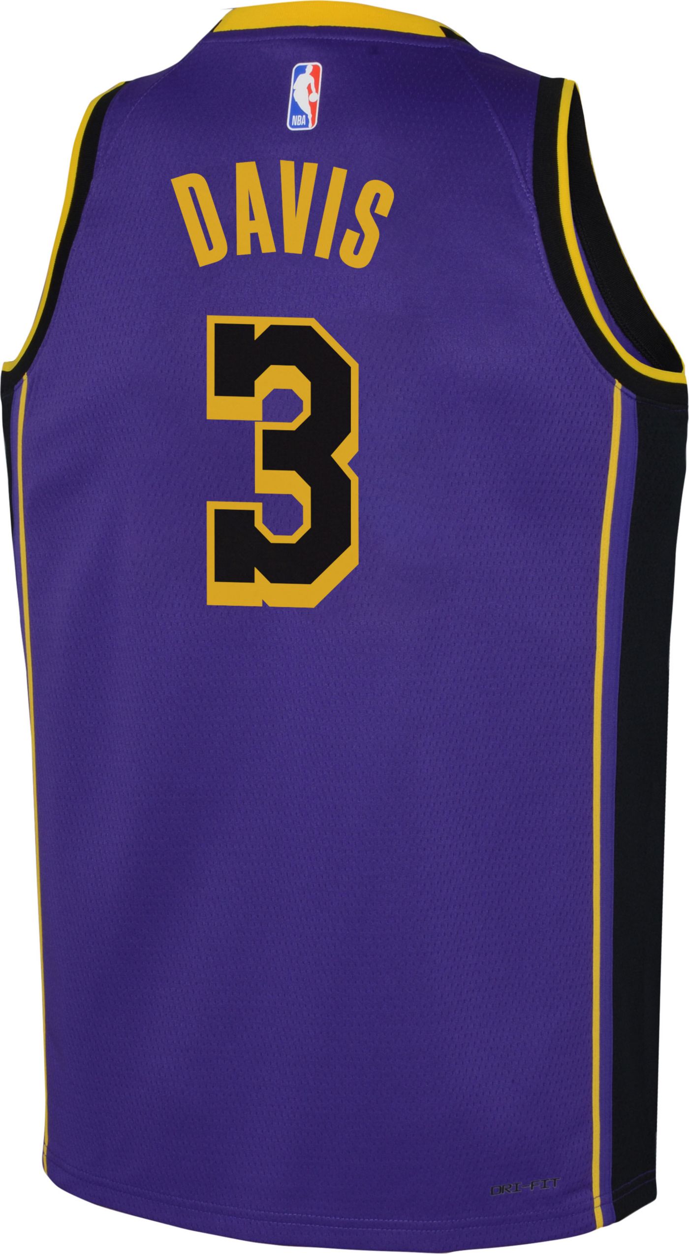 Jordan Youth Los Angeles Lakers Anthony Davis 3 Purple Dri FIT Swingman Jersey Dick s Sporting Goods