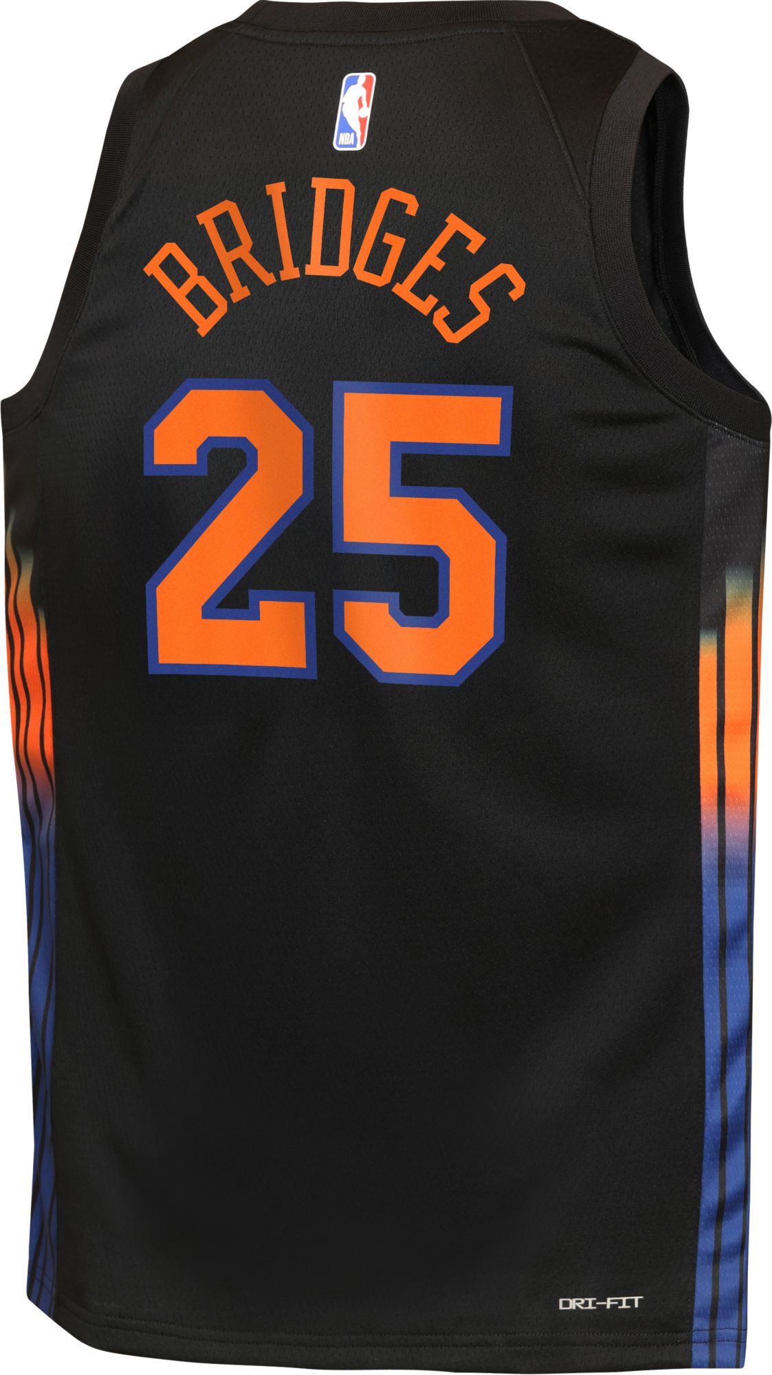 Jordan Youth New York Knicks Mikal Bridges #25 Black Swingman Statement Jersey product image