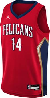 Nike Men's New Orleans Pelicans Brandon Ingram #14 Navy Dri-Fit Swingman Jersey, Medium, Blue