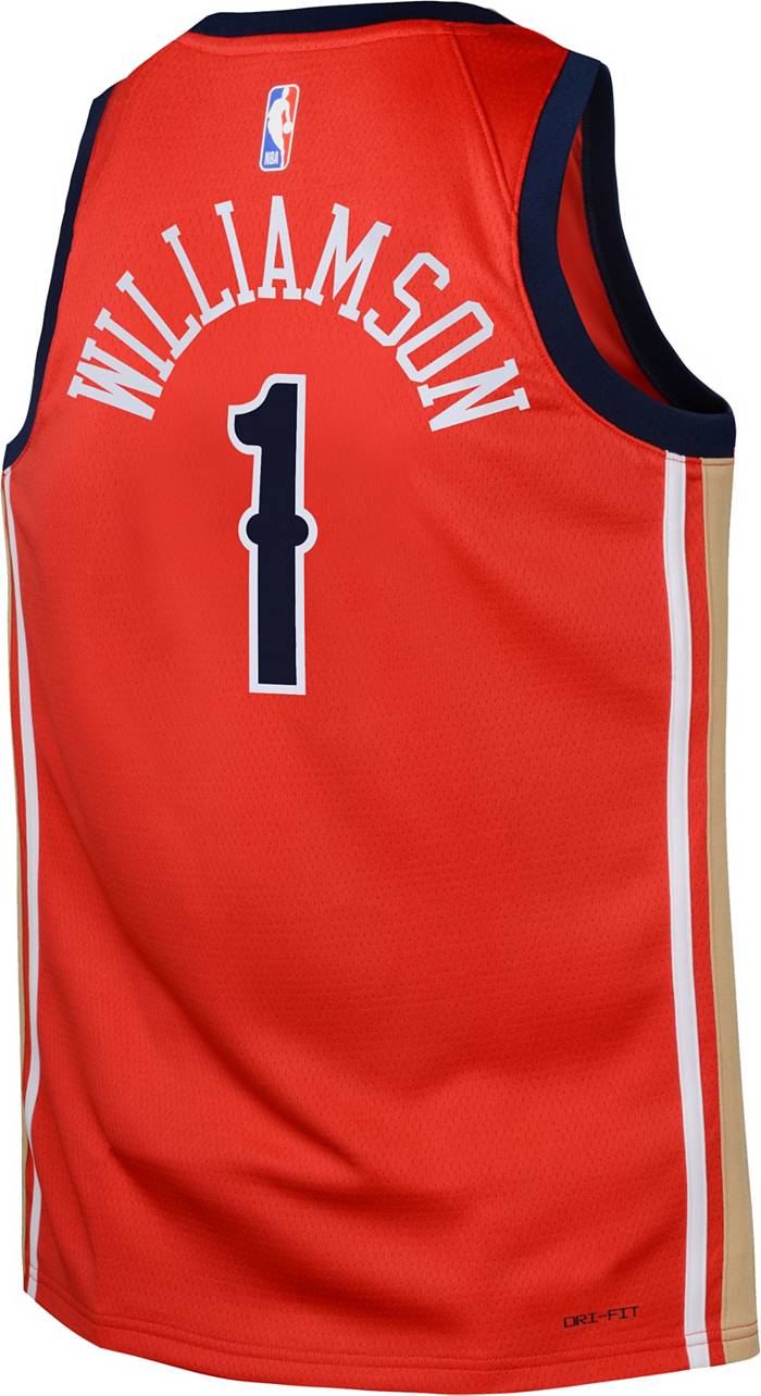 Youth Jordan Brand C.J. Mccollum Red New Orleans Pelicans Swingman Jersey - Statement Edition Size: Medium