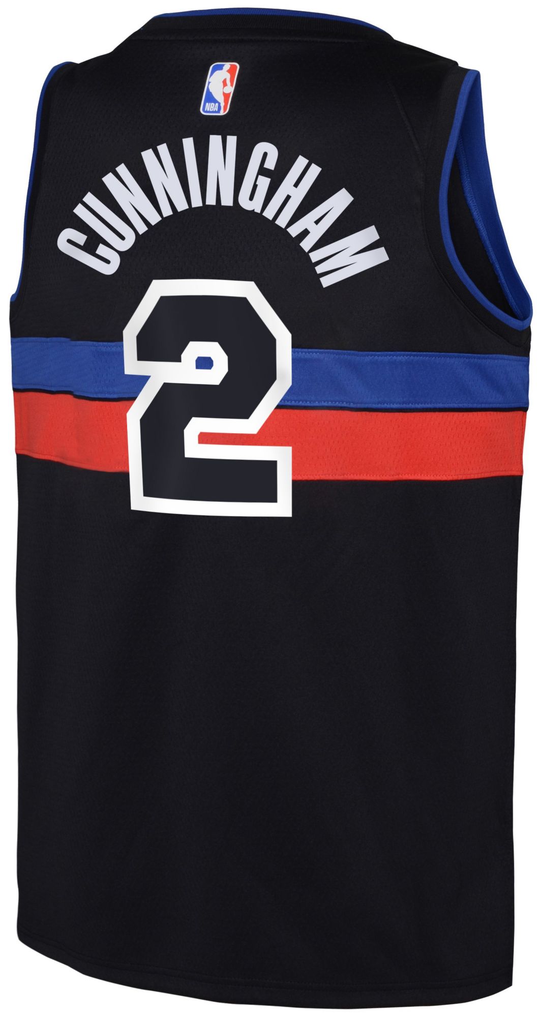 Jordan Youth Detroit Pistons Cade Cunningham #2 Black Swingman Statement Jersey product image