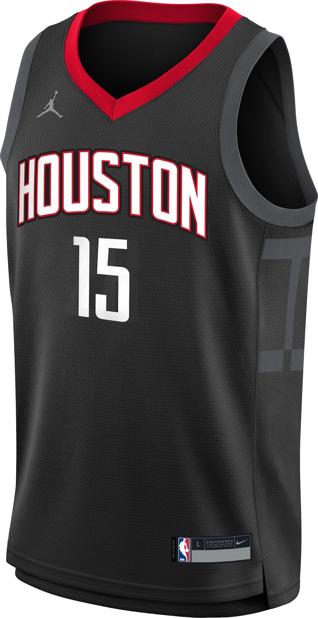 Jordan Youth Houston Rockets Reed Sheppard #15 Black Replica Statement Jersey product image