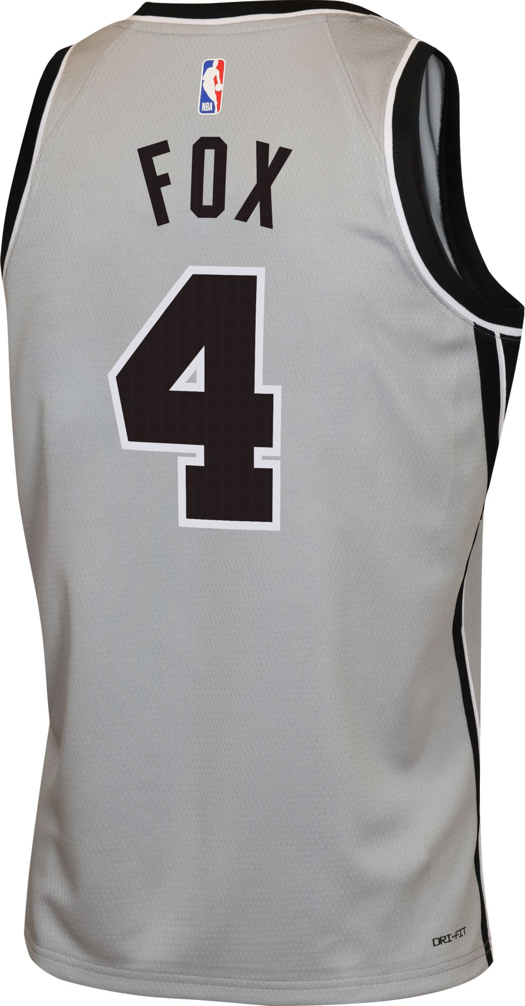 Jordan Youth San Antonio Spurs De'Aaron Fox #4 Grey Swingman Statement Jersey product image