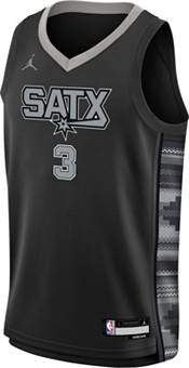 Nike Men's San Antonio Spurs Keldon Johnson #3 Black Dri-Fit Swingman Jersey, Small