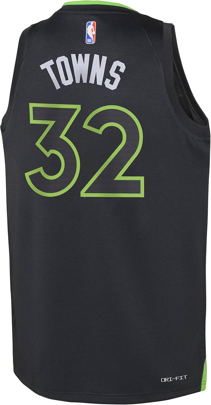Nike Youth 2022-23 City Edition Minnesota Timberwolves Karl-Anthony Towns  #32 White Dri-FIT Swingman Jersey